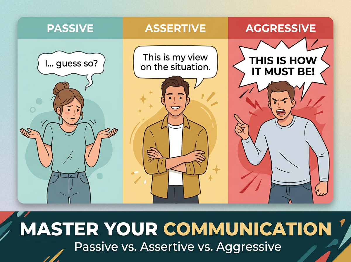 Assertive Communication vs. Passive and Aggressive Communication (Role-Play Examples)